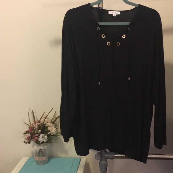 Calvin Klein 3/4 Sleeve Top - Picture 2 of 4